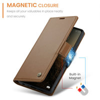 Étui CaseMe avec blocage RFID pour Redmi 15C 2026, nouvelle arrivée, cuir PU lisse, porte-cartes magnétique, rabat pour Redmi 15C