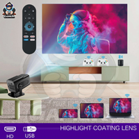 Harga Pabrik HCS350PRO+ dan Game Allwinner H713 3D Android 11 Proyektor Gaming Pintar Nirkabel Lumen Tinggi BT Voice