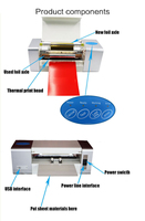 Machine d'estampage à chaud numérique 360A imprimante d'aluminium imprimante numérique feuille d'aluminium or sur papier, carte de mariage pour impression d'aluminium USB 3mm