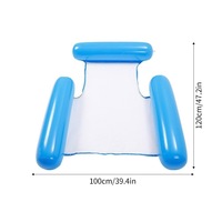 Colchoneta flotante inflable de tres tubos de PVC para adultos portátil con respaldo plegable para juego de agua piscina entretenimiento flotadores colchón