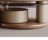Table basse rotative en pierre frittée de designer pour hôtel et maison