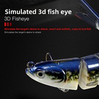 Leurre de pêche multi-segments Big Plum Shark Simulation, leurre artificiel bionique de type loche, sans hameçons, à coulée lente pour brochet