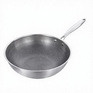 Sartén Antiadherente de Acero Inoxidable - Utensilios de Cocina - Sartén para Freír de 32 cm - <span class=keywords><strong>Wok</strong></span> - Suministro Directo de Fábrica al por Mayor - Product Image 2