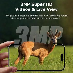 Cámara de Caza Ubox GPS 4G Solar con Gran Angular, Cámara IP HD 3MP, Detección de Movimiento PIR, Visión Nocturna, Cámara CCTV para Caza - Product Image 6