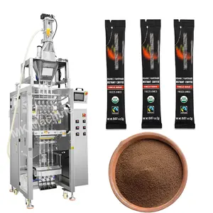 Auto multi lane package machine powder multi track stick sachet pack machine 4 line small powder coffee bag packing machine