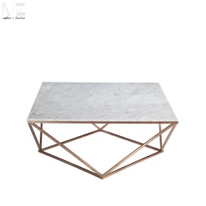 Casa habitación decoración mármol superior de alambre de acero inoxidable <span class=keywords><strong>base</strong></span> de <span class=keywords><strong>centro</strong></span> de la mesa de café - Product Image 2