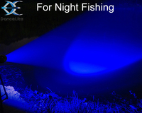 Lampe torche LED bleue zoomable OEM 502Bs 480nm pour la pêche nocturne, avec zoom de mise au point