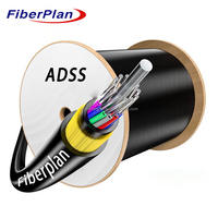 Kabel optik FTTH serat optik, 1 2 4 6 8 12 48 96 144 inti Kabel Drop luar ruangan Anti Keriput ASU ADSS GYXTW
