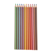 Crayons de couleur en plastique rayés de 7 pouces, sans bois, pastel, 12 couleurs, emballage personnalisé, logo OEM, pour enfants, peinture, cadeau, vente en gros