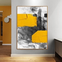 Tableau mural encadré Art Déco sur toile, huile sur toile, avec cadre en alliage d'aluminium noir/doré, idéal pour fond de canapé et entrée