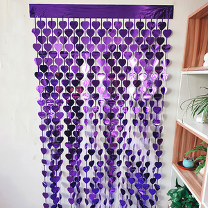 San valentino festa decorazione da parete pioggia tenda di seta con <span class=keywords><strong>cuore</strong></span> a <span class=keywords><strong>cuore</strong></span> tenda e porta amore tenda pioggia sfondo per il partito - Product Image 2