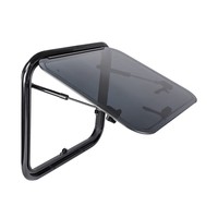 Ventanas para caravanas, autocaravanas y remolques de 600x450 mm, doble acristalamiento, aleación de aluminio, con mosquitera plisada - Estilo de lujo