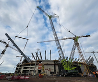 Grue sur chenilles haute performance ZCC9800W 800T pour l'énergie éolienne, destinée aux équipements de levage industriels et aux infrastructures lourdes