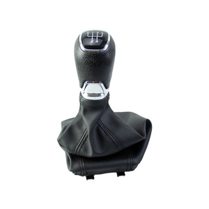 Pomo de palanca de cambios de coche, cuero negro, 5 velocidades, 6 velocidades, ergonómico, para Skoda Octavia A7 MK3 2014 2019 - Product Image 4