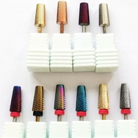 Prix de gros Embout de ponceuse à ongles conique en carbure doré 3/32 pour cuticules, fraise de ponçage en carbure pour manucure et dépose de gel