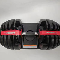 Livraison en une semaine, dropshipping, équipement de gym, mancuernas, poids de 24 kg, haltères réglables/ensemble d'haltères à vendre