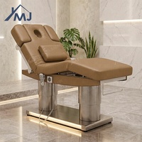 Table de massage électrique en cuir PU pour esthéticienne, tatouage cosmétique facial, lit de beauté