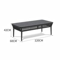 Ensemble de chaise et table en rotin de style nordique pour l'extérieur, imperméable et résistant aux rayons UV, pour cour, balcon, villa