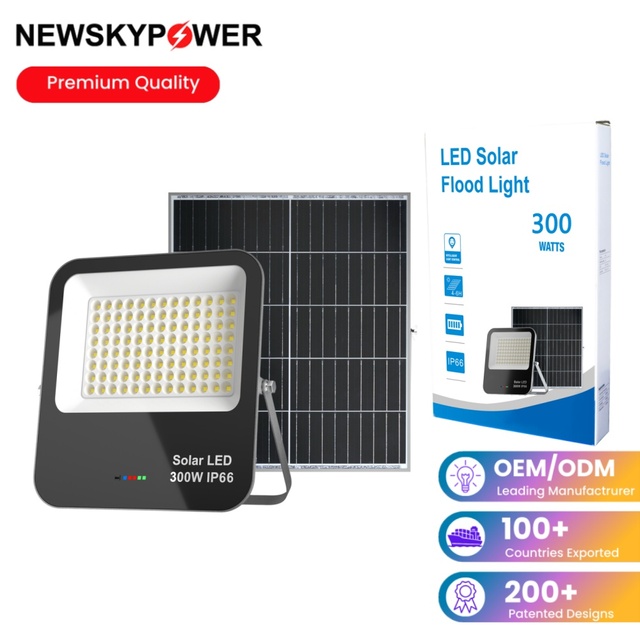 Wholesale Outdoor Ip66 Aluminum Led Solar Projector 200w 300w Solar Flood Lights Super Bright Solar Garden Flood Light