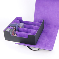 Boîte de rangement personnalisée recyclable pour cartes de sport, cartes à collectionner, boîte de rangement pour cartes en cuir PU, boîte de jeu de cartes magique