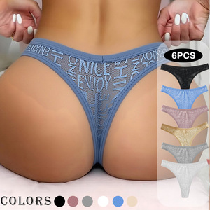 Comfortable Cotton <strong>Thongs</strong> Women Sexy <strong>V</strong> Shape G <strong>String</strong> Breathable Lady Underwear Soft Skin Friendly Mid Rise Panties Sale - Product Image 2