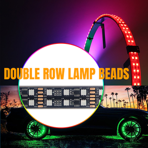 Anneaux lumineux RGB+Blanc à 2 rangées, éclairage de jante RGBW pour camion, feux de jante <span class=keywords><strong>LED</strong></span> à couleurs changeantes adaptés aux camions, pick-up, voitures, SUV, tout-terrain - Product Image 2