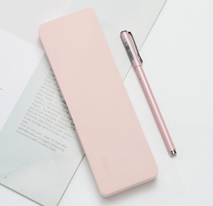 Bonvada Étui portable rose en métal avec clip pour le rangement des stylos-plume - Product Image 1