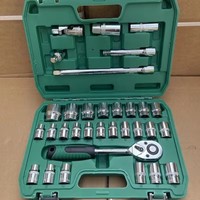 Kit d'outils à douilles 32 pièces 24 dents pour réparation automobile, fourni par l'usine, pour atelier de réparation de véhicules