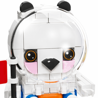 Ensemble de blocs de construction Space Panda avec support de téléphone, 311 pièces, jouet de construction STEM, briques éducatives DIY, kit de modèle de bureau pour enfants