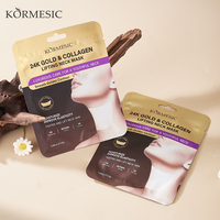 Masque de soin du cou nourrissant au polypeptide KORMESIC 25g, marque privée, or 24 carats et collagène, masque liftant pour le cou, OEM ODM