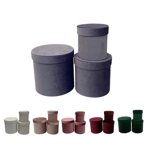 Elegante Scatola in Velluto per Fiori, Scatola Rotonda per Fioristi - Product Image 2