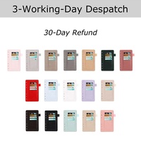 Yihe meilleure vente 6 anneaux A6 Saffiano Epi cuir lâche tableau de bord feuille de mouche pour planificateur avec 6 fentes pour cartes et une boucle de stylo élastique