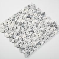 Mosaïque de marbre en forme de nuages de pluie du siècle dernier, mosaïque triangulaire, carreaux de crédence de cuisine