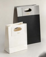 Sacs en papier personnalisés avec logo en feuille d'or, ruban, pour bijoux, sous-vêtements, jouets, avec poignées, sacs de shopping, sacs cadeaux pour centre commercial