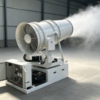 Canon à brouillard d'eau mobile pour la suppression de la poussière lors de la démolition de bâtiments