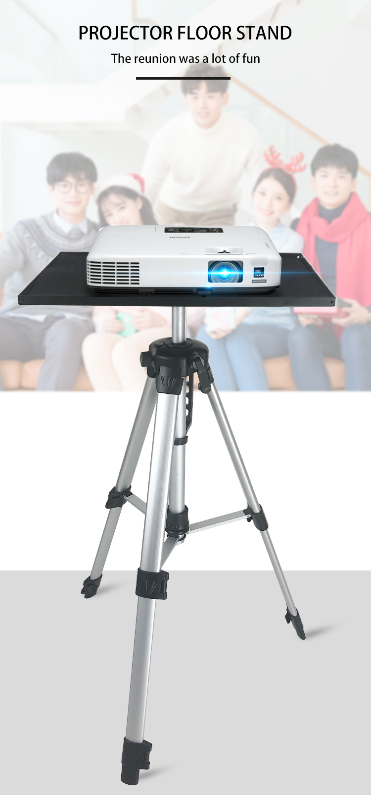 Universal Portable Easy rotation Foldable Outdoor Aluminum Projector Camera Equipment Live Bracket Holder Tripod Stand