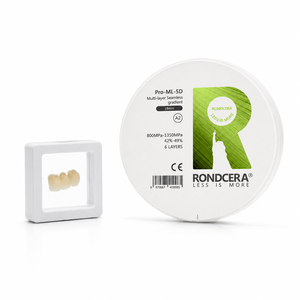 Rondcera Anterior Aesthetics Pro-ML 5D Zircone dentaire vierge pour incrustations et onlays à intervention minimale ISO 13485 <span class=keywords><strong>Prix</strong></span> direct usine - Product Image 1