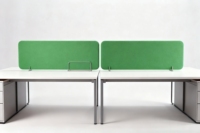 Cloison de bureau pliable moderne pour l'intimité au bureau, panneau acoustique insonorisant en verre trempé pour poste de travail en cubicle, isolation phonique