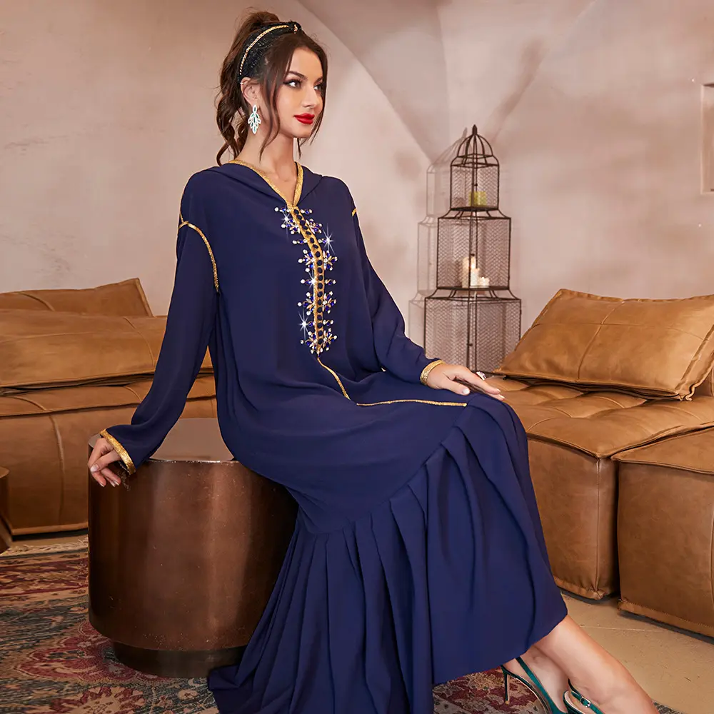 Оптовая продажа в Великобритании мусульманское платье Турция Abayas из Дубая для женщин 2022