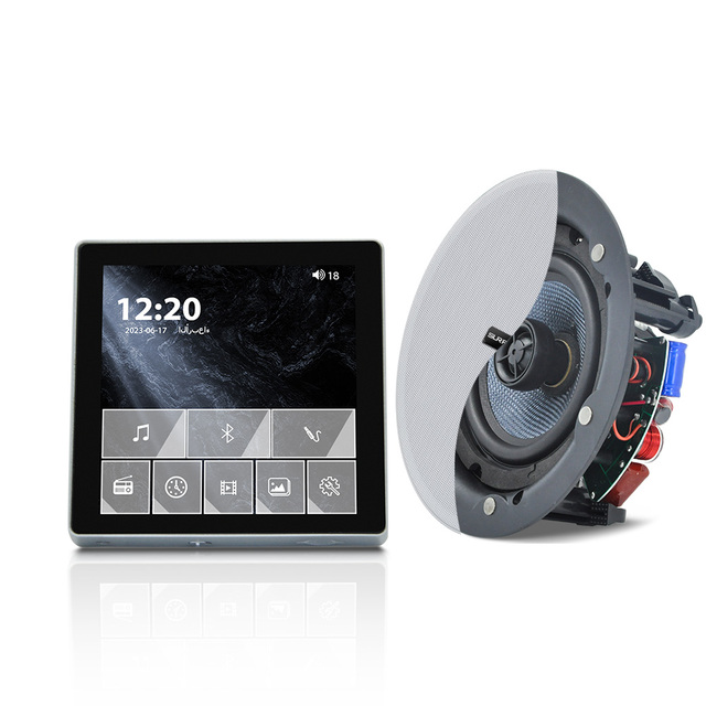 PW430M+FCR53 SURPASS Wall Amplifier Smart Home Audio 4*30W Stereo Sound Music Panel PA System Loudspeaker Ceiling Speaker Kits