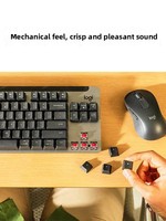 Nouveau clavier mécanique sans fil K855 pour ordinateur de bureau, double mode, axe rouge TTC, 87 touches