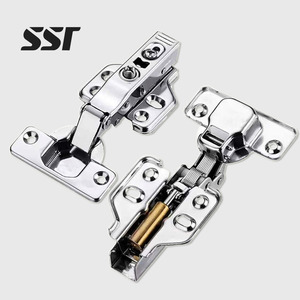 Charnière de meuble de placard à fermeture amortie hydraulique en fer moderne SSR, entièrement recouverte, sans manivelle, pour cuisine, épaisseur 1,2 mm, 110 - Product Image 1
