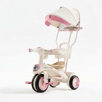 Tricycle pour enfants, vélo à 3 roues avec auvent solaire, tricycle pour tout-petits, jouet de conduite en plein air pour garçons et filles, cadeau d'anniversaire