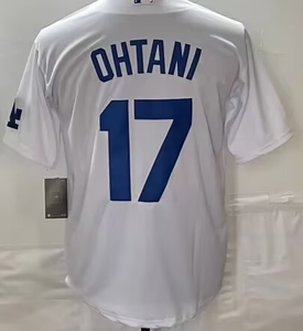 2025 yeni dikişli Los Angeles beyzbol forması OHTANI 17 erkekler için tüm Logo ile - Product Image 1