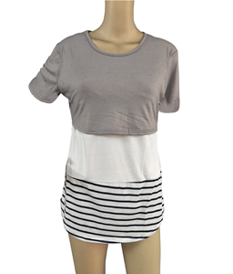 Camisetas de Maternidad Suaves de Algodón, Camisetas de <span class=keywords><strong>Lactancia</strong></span> de Manga Corta para Verano, Camisetas de <span class=keywords><strong>Lactancia</strong></span> para Después del Parto - Product Image 4