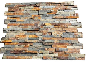 Tự nhiên gỉ <span class=keywords><strong>Slate</strong></span> đá giá rẻ Stack Veneer đá gạch cho tường trang trí - Product Image 4