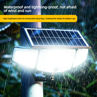 Lampes solaires d'extérieur en gros à 3 têtes avec capteur solaire et télécommande double PIR pour jardin, mur et portail