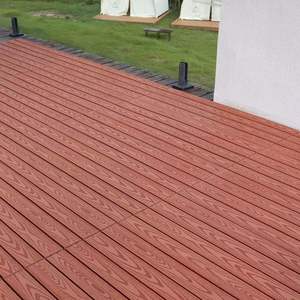 Azulejos de cubierta compuestos de Wpc de Color madera de teca en relieve 3D de 140x25mm, <span class=keywords><strong>suelo</strong></span> de Wpc de madera utilizado para piscina al aire libre <span class=keywords><strong>sobre</strong></span> <span class=keywords><strong>el</strong></span> <span class=keywords><strong>suelo</strong></span> - Product Image 3