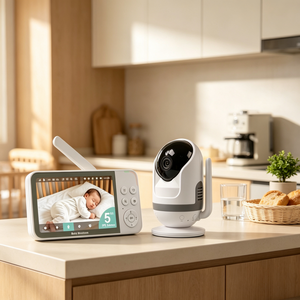 Meilleur moniteur pour bébé |   Caméra de surveillance pour bébé avec batterie 5000 mAh, moniteur bébé, système fiable de surveillance à domicile - Product Image 1