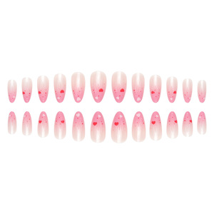 Almendra francesa usable falso desmontable prensa en las <span class=keywords><strong>uñas</strong></span> En Gros Rosa <span class=keywords><strong>amor</strong></span> degradado acrílico <span class=keywords><strong>uñas</strong></span> pegadas en las <span class=keywords><strong>uñas</strong></span> - Product Image 6